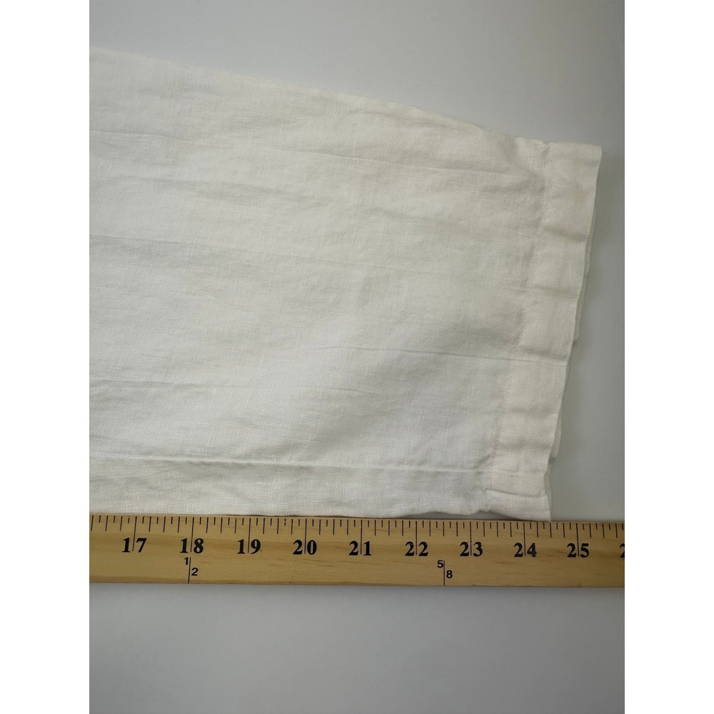 Quince White European Flax Linen Pant Pull On Relaxed Comfort Pockets Small - Picture 14 of 16